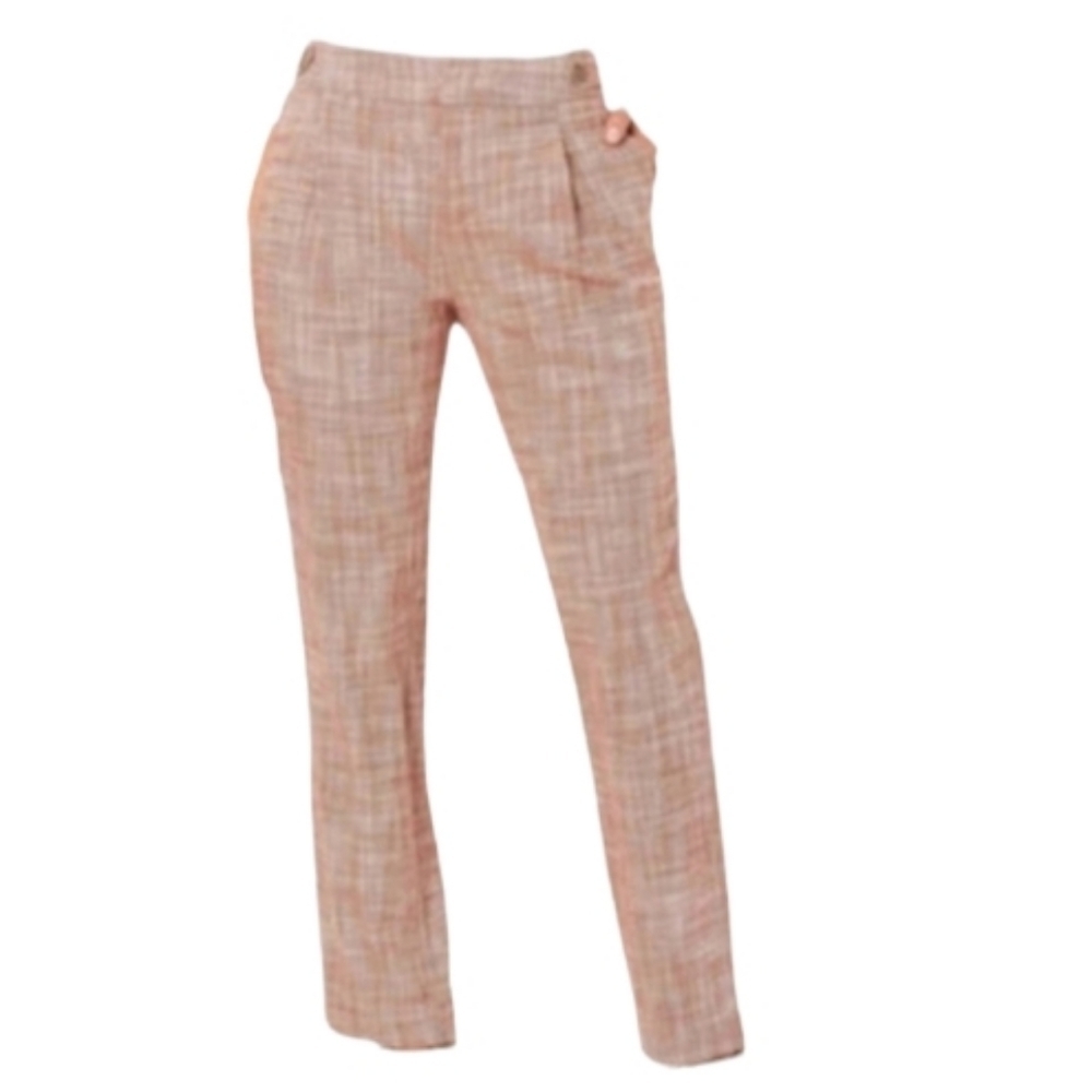 NWT Christopher Banks 16 Trouser Spiced Coral Yarn Dye Classic Pants 100% Cotton